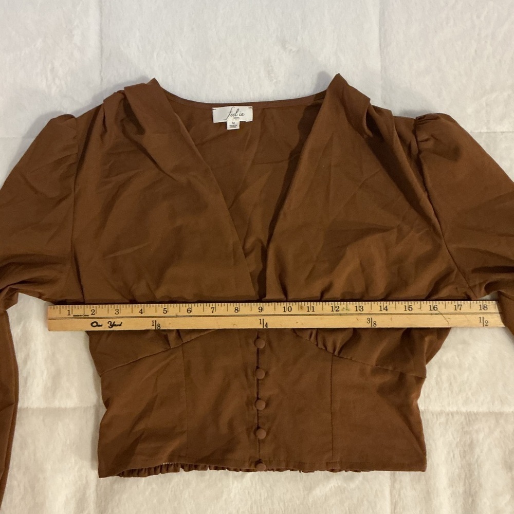 Elegant Brown Women's Top - Picture 5 of 7